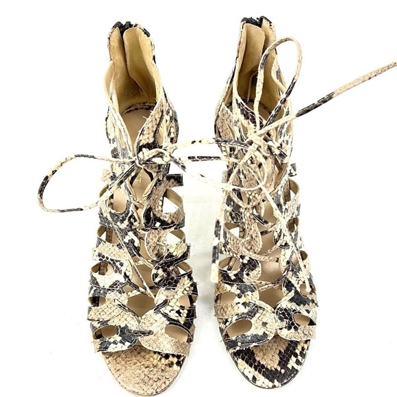 Nine West Ambroseo Lace-Up Caged Sandals - Size 8 - Picture 5 of 13